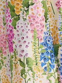 Foxgloves Jacquard A-Line Midi-Dress