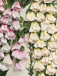 Foxglove-Embroidered Tweed Coat