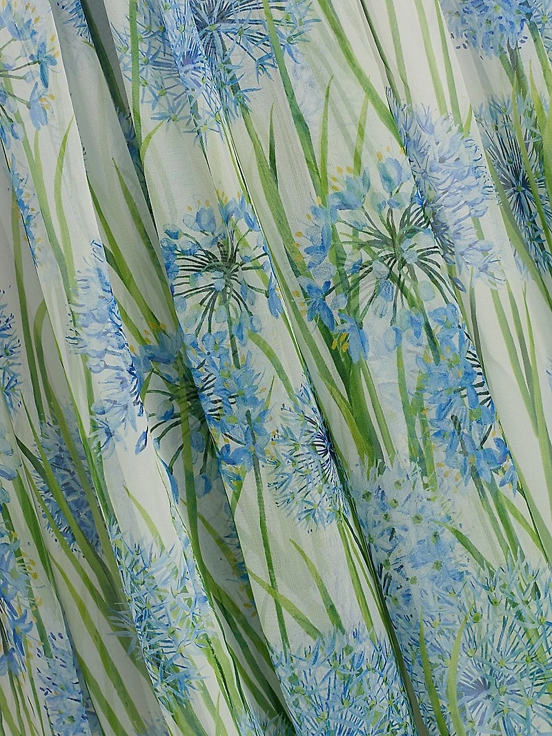 Alliums Degrade Chiffon Strapless Gown