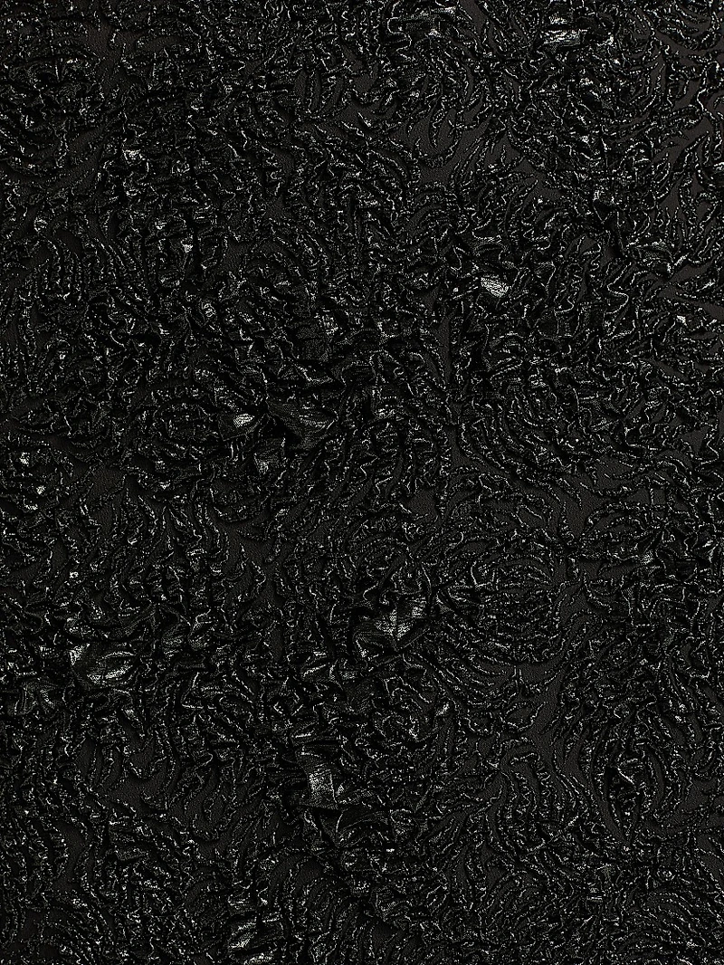 Metallic Jacquard Belted Column Dress