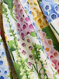 Foxgloves-Print Stretch-Cotton Poplin Minidress