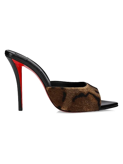 Miss Z 100MM Calf Leather Mule Sandals