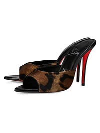 Miss Z 100MM Calf Leather Mule Sandals