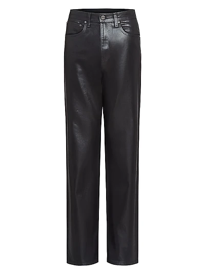 Kent St Coated Wool Straight-Leg Trousers