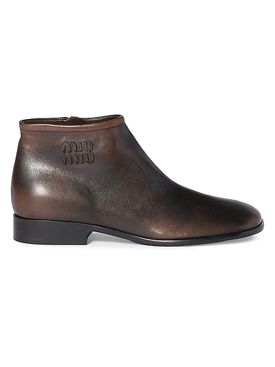 Fumé Leather Booties