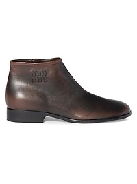 Fumé Leather Booties