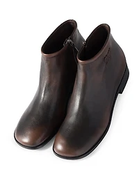 Fumé Leather Booties
