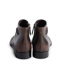 Fumé Leather Booties