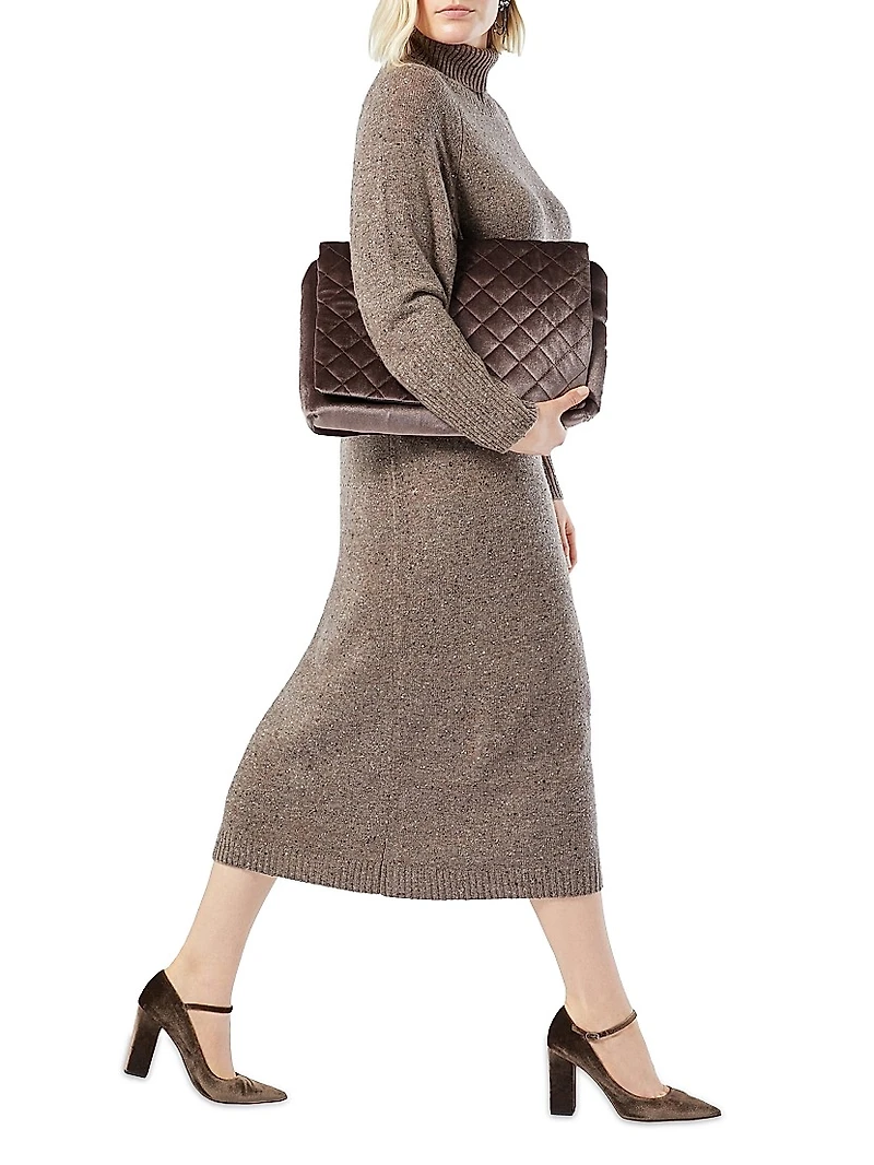Rhinestone Adorned Knit Dress