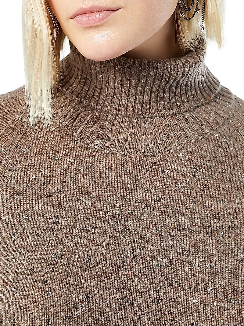 Rhinestone Adorned Knit Dress