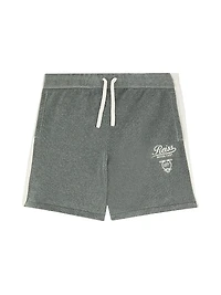 Little Boy's & Walton Tipped Motorcars Quarter-Zip Shirt Shorts Set