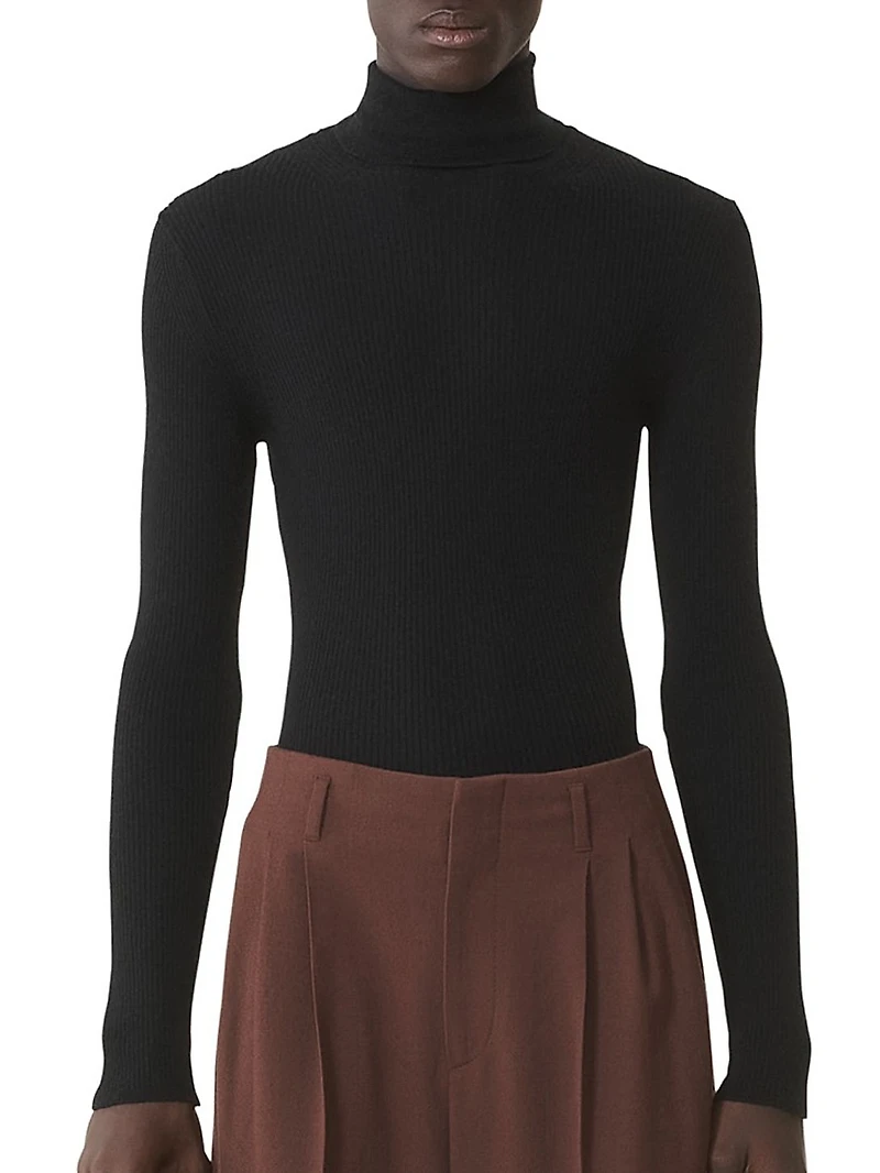 Turtleneck Sweater Merino Wool and Silk