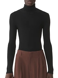 Turtleneck Sweater Merino Wool and Silk