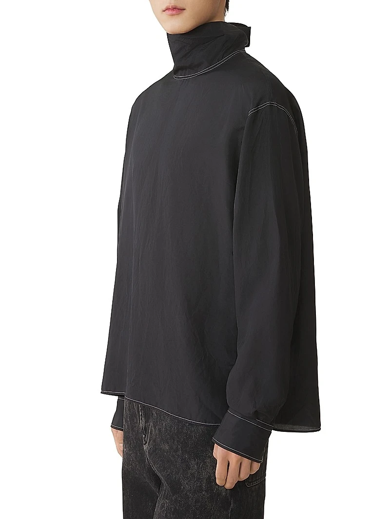 Silk High Neck T-Shirt