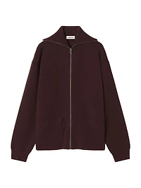 Cashmere Zip Cardigan