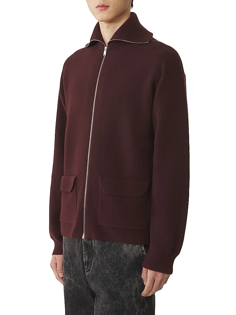 Cashmere Zip Cardigan