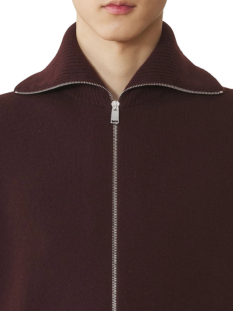 Cashmere Zip Cardigan