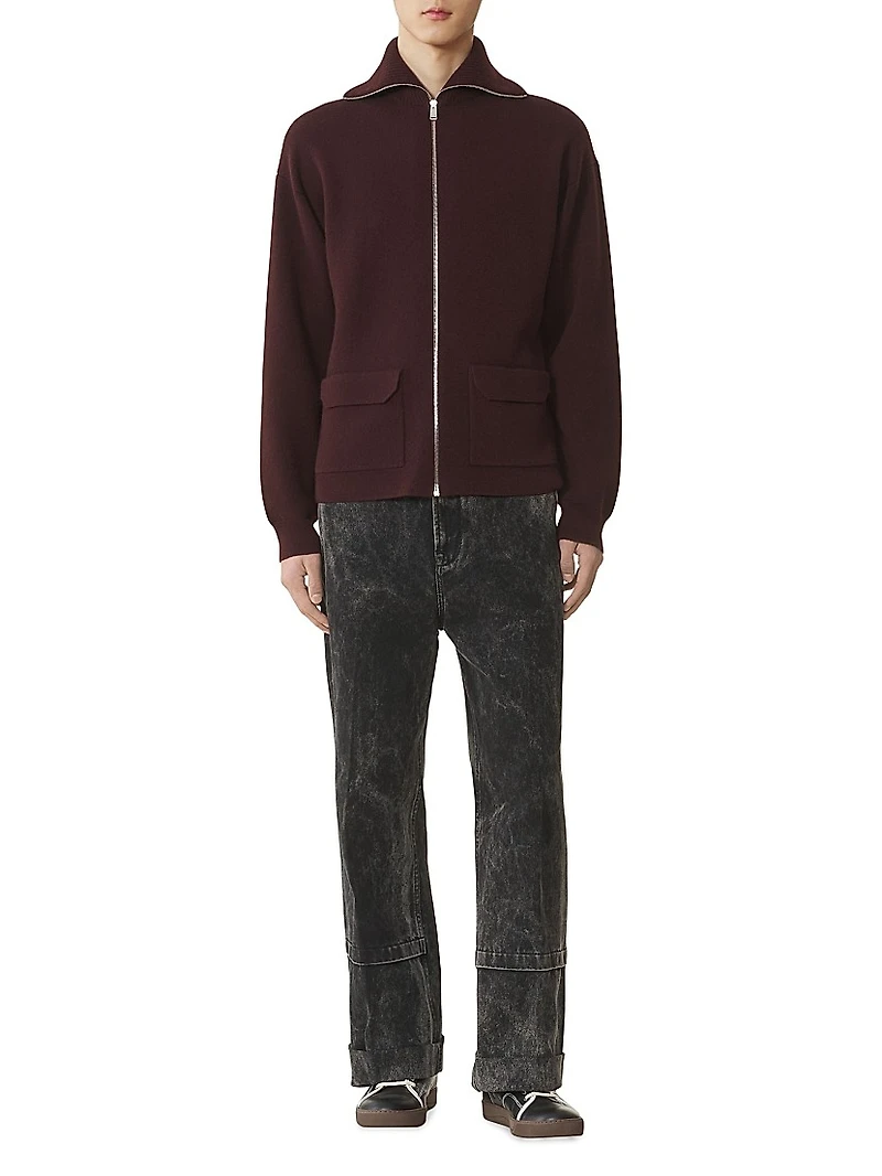 Cashmere Zip Cardigan