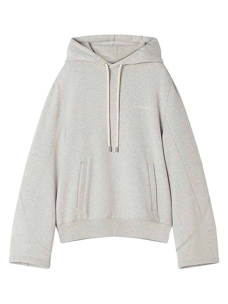 Cotton Fleece and Cashmere Hoodie