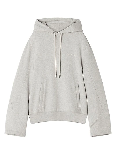 Cotton Fleece and Cashmere Hoodie