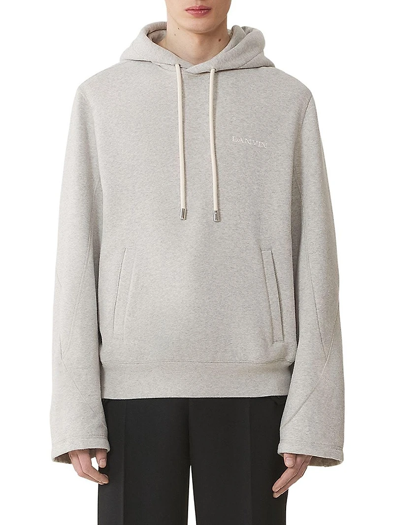 Cotton Fleece and Cashmere Hoodie