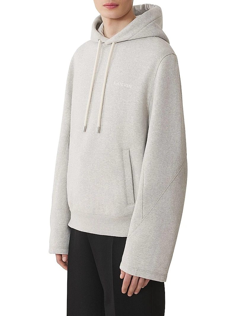 Cotton Fleece and Cashmere Hoodie