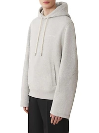 Cotton Fleece and Cashmere Hoodie