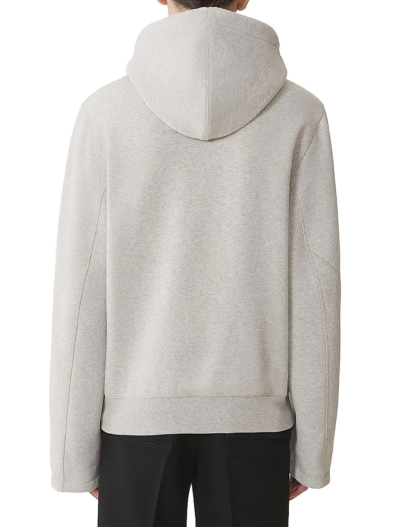 Cotton Fleece and Cashmere Hoodie