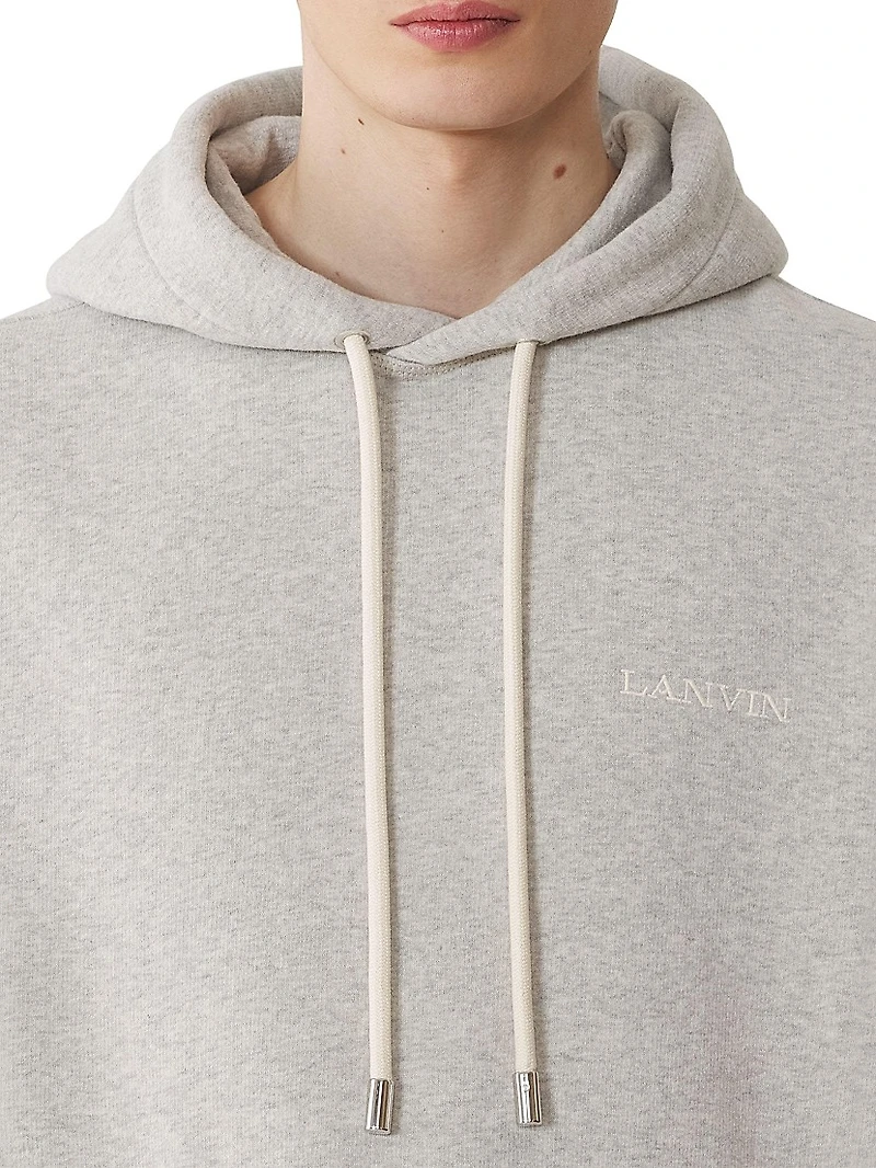 Cotton Fleece and Cashmere Hoodie
