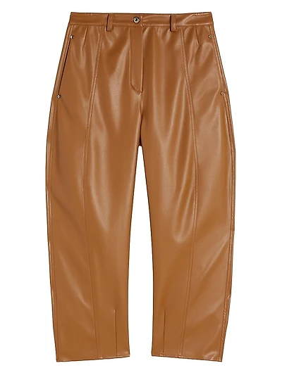 Nappa Leather Look Jersey Trousers