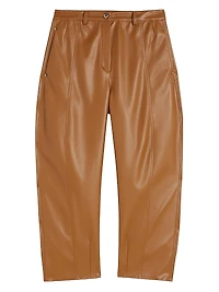 Nappa Leather Look Jersey Trousers