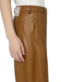 Nappa Leather Look Jersey Trousers