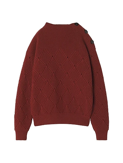 Wool Sweater with Diamond Detail
