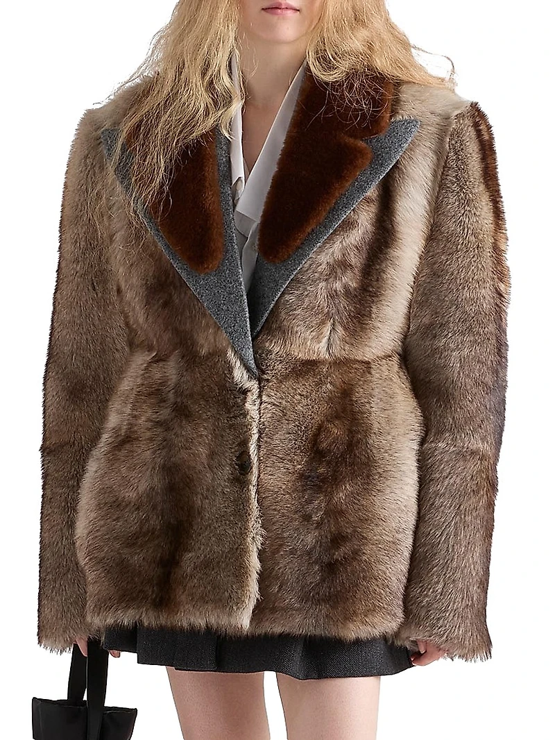 Shearling and Cloth Coat