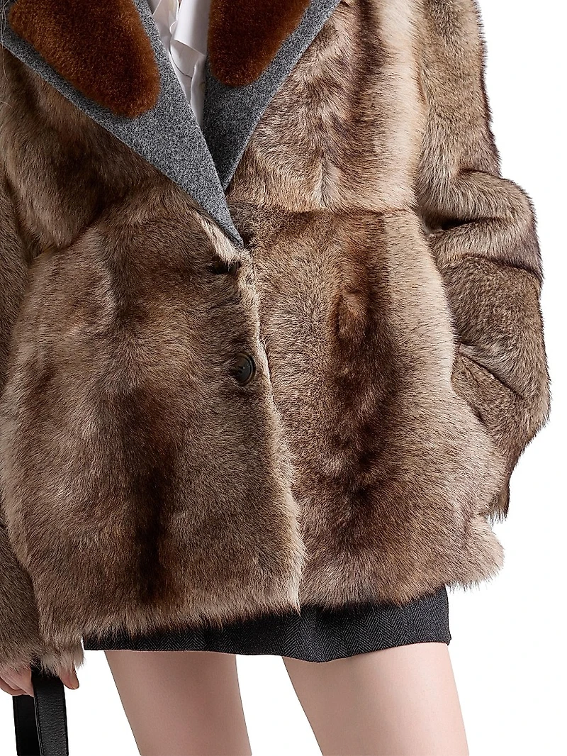 Shearling and Cloth Coat