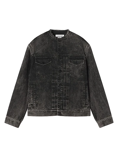 Loose Fit Washed Denim Jacket