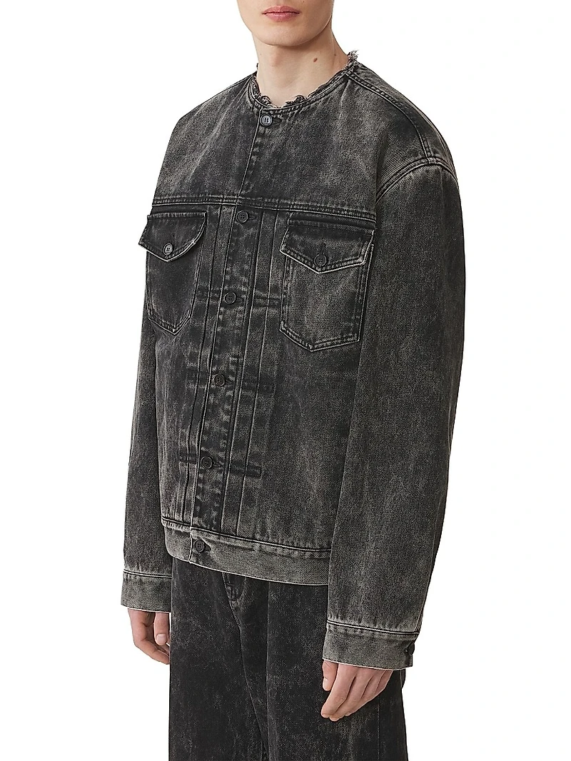 Loose Fit Washed Denim Jacket