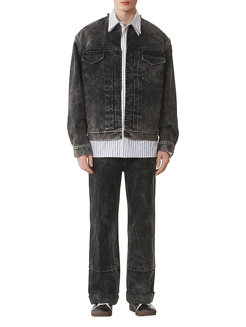Loose Fit Washed Denim Jacket