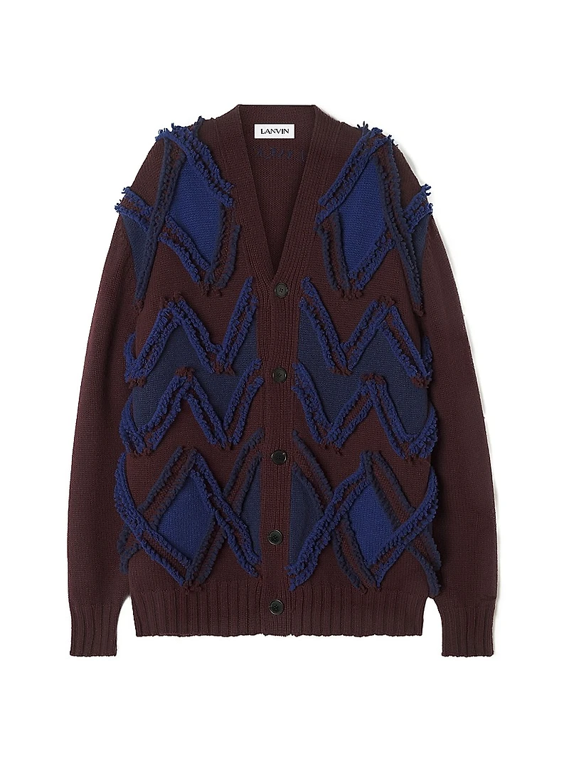Oversized Cardigan Jacquard