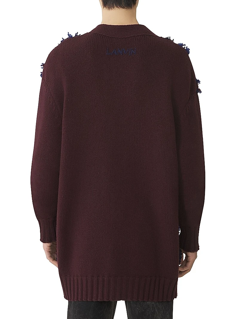 Oversized Cardigan Jacquard