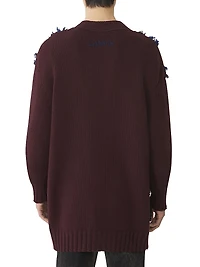 Oversized Cardigan Jacquard