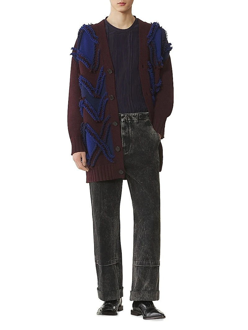 Oversized Cardigan Jacquard