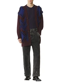 Oversized Cardigan Jacquard