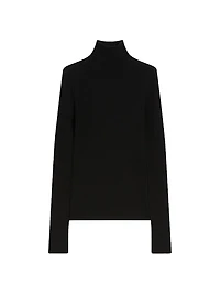 Wool Mock Polo Neck Sweater