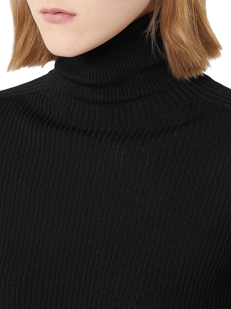Wool Mock Polo Neck Sweater