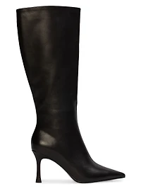 Draya 80MM Snake Print Knee-High Boots