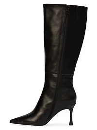 Draya 80MM Snake Print Knee-High Boots