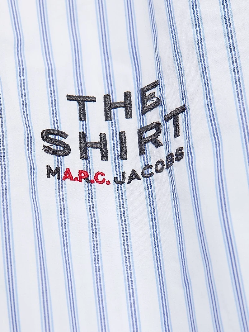 Logo-Embroidered Striped Cotton Poplin Shirt