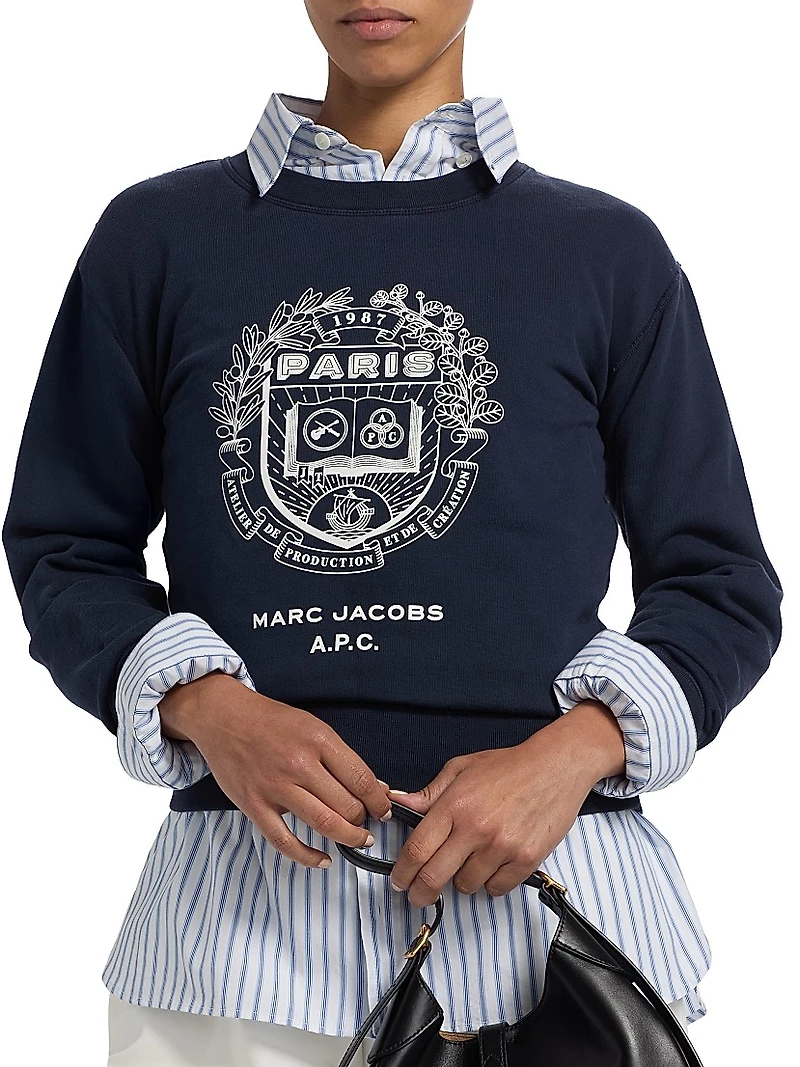 Logo Shrunken-Fit Cotton Sweatshirt