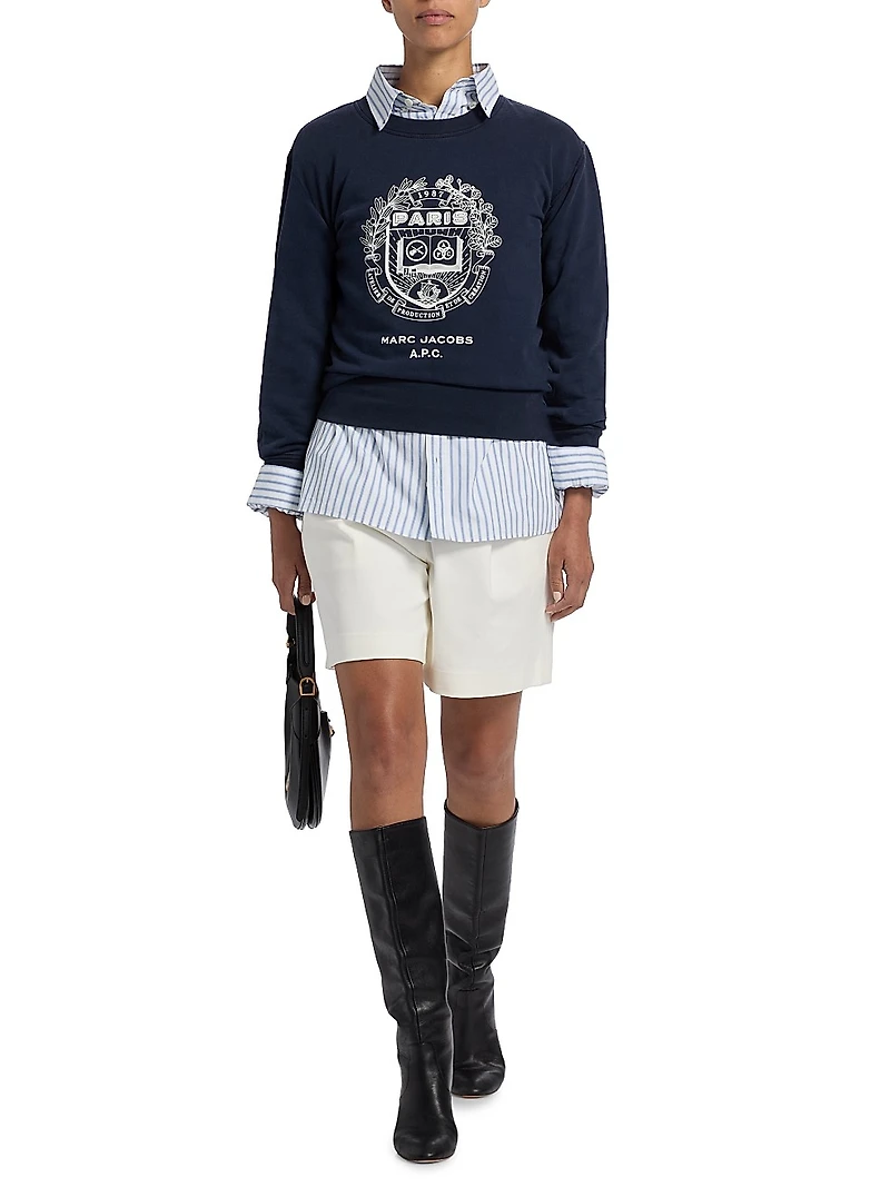 Logo Shrunken-Fit Cotton Sweatshirt